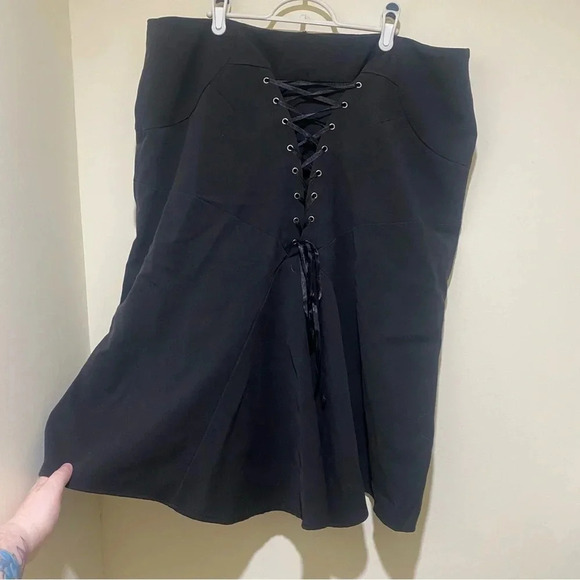 Women’s MXM brand Black Corset Mediaeval Goth Fairycore Black Midi Skirt size 18 - Picture 15 of 15